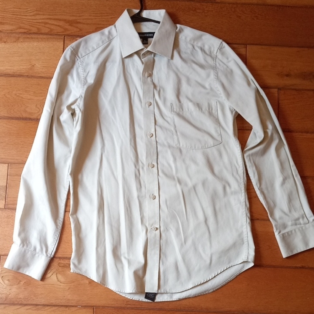 Wendy Bellissimo Light Tan Casual Button Down Shirt